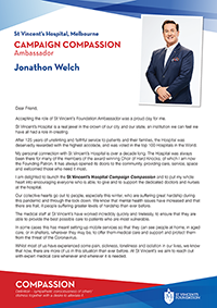 Letter from Dr Jonathon Welch AM